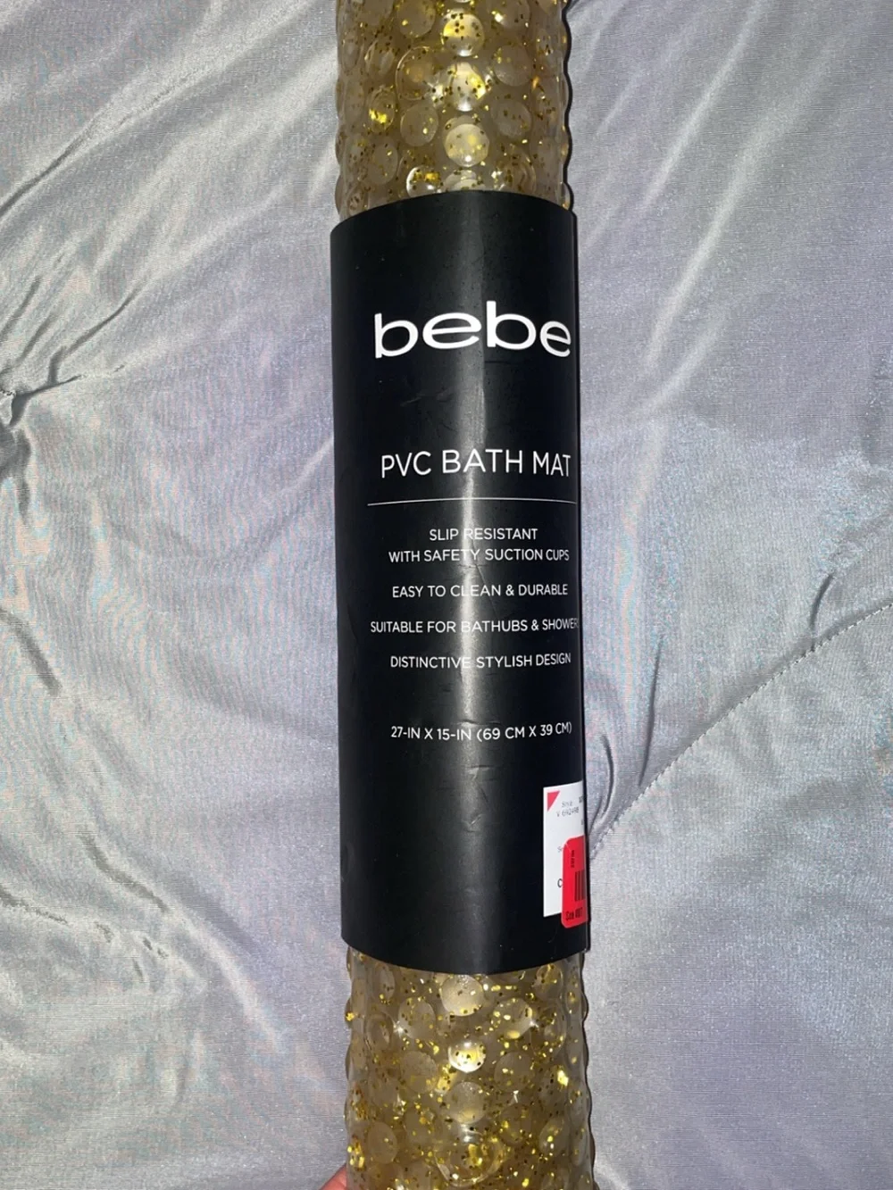 bebe Gold Glitter PVC Bath Mat